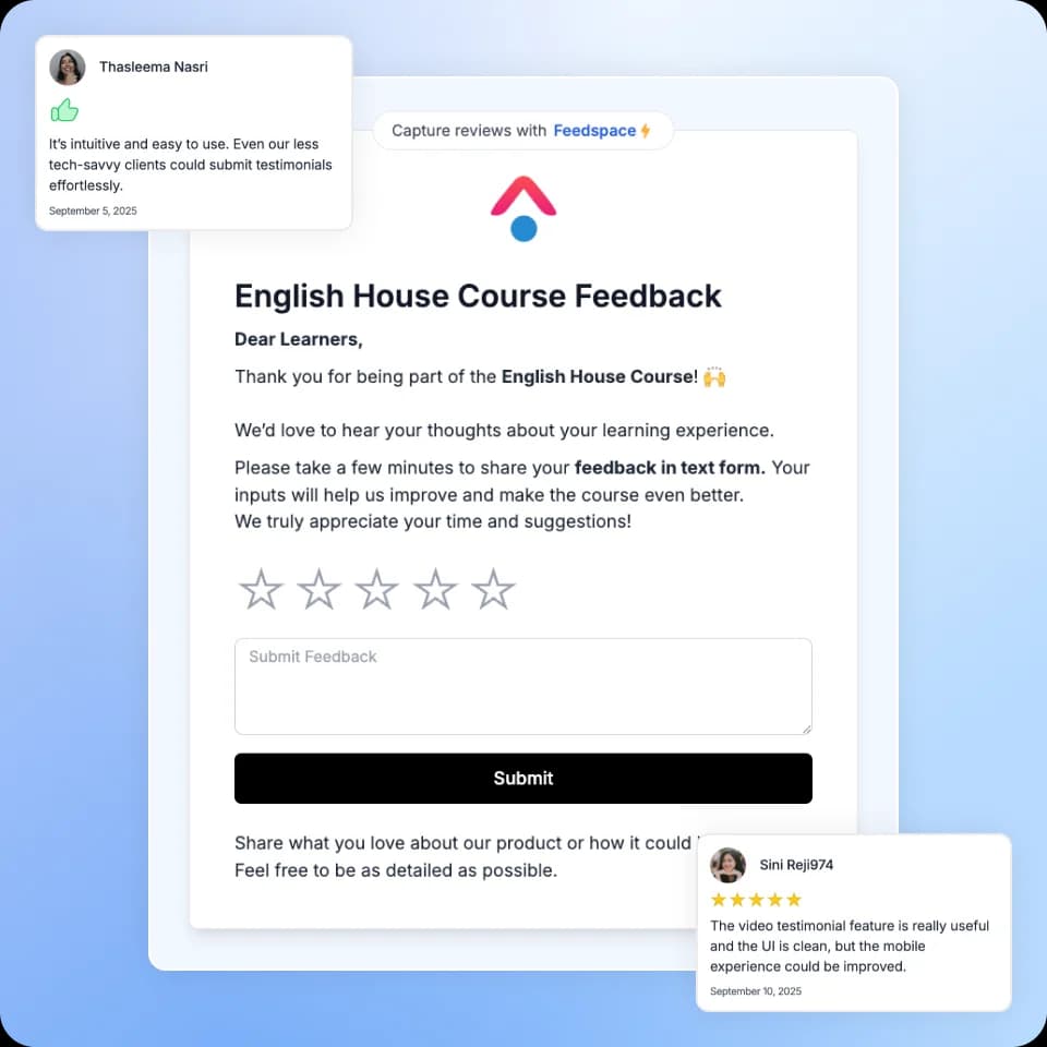 Benefits of text reviews with Feedspace