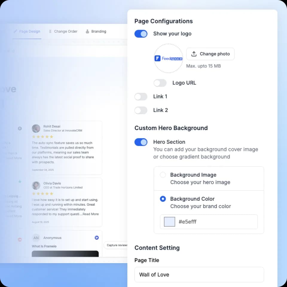 Key Features of Wall of Love By Feedspace
