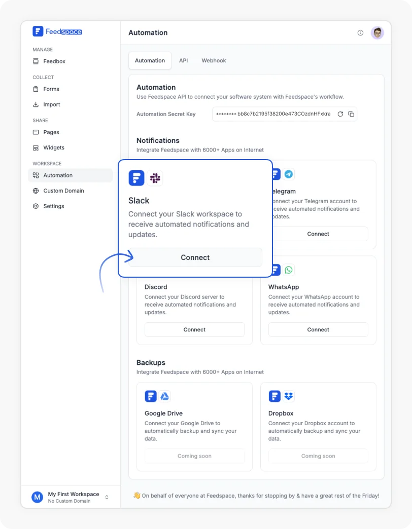 Connect with Zapier App