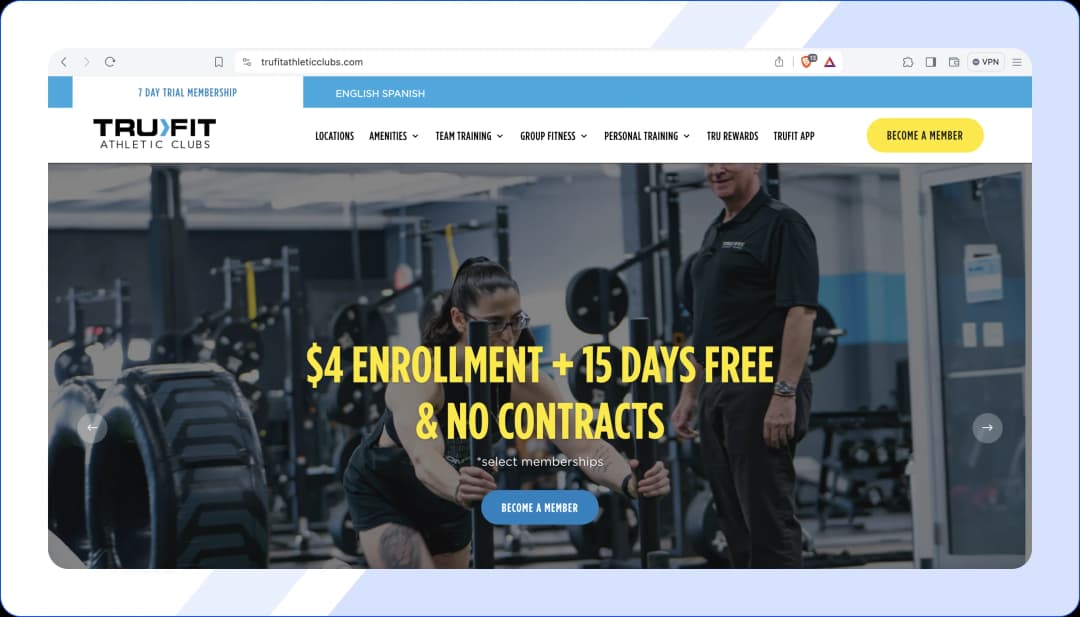 Trufit Athletic Club, a gym chain in the USA