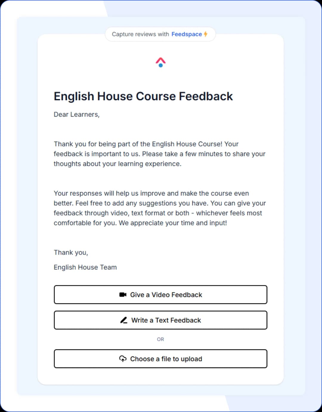 English House Review Form