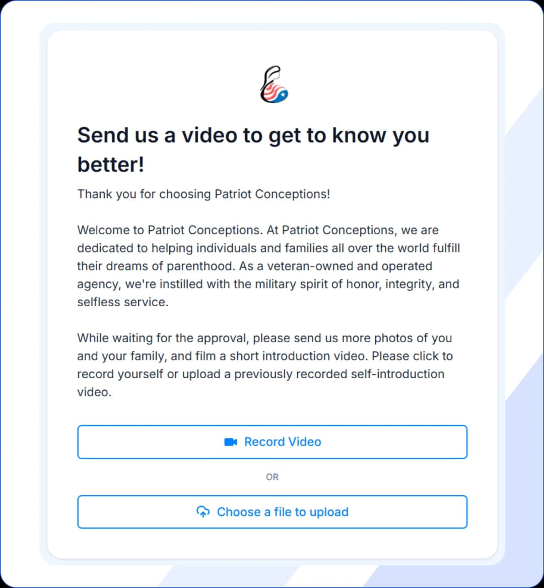Collecting video feedback from patients