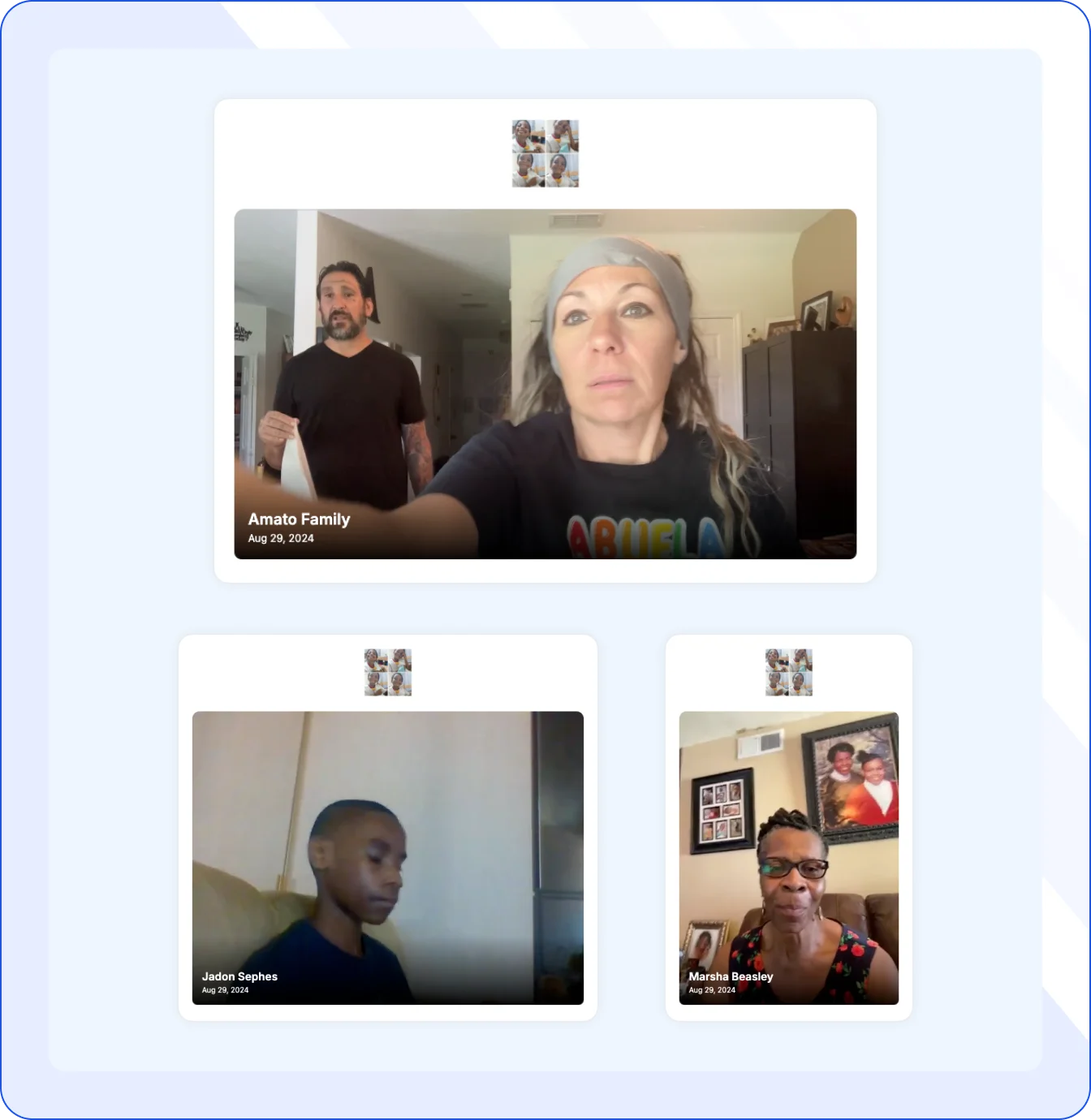 Videos testimonials  collected from users