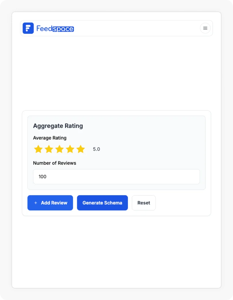 Showing how to add aggregate rating and review fields