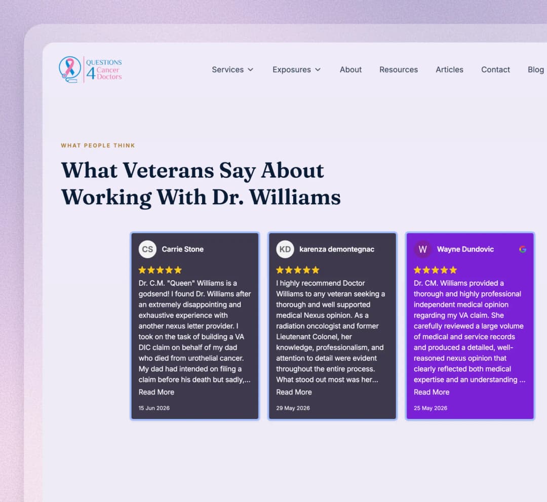 Q4CD website using Feedspace widgets