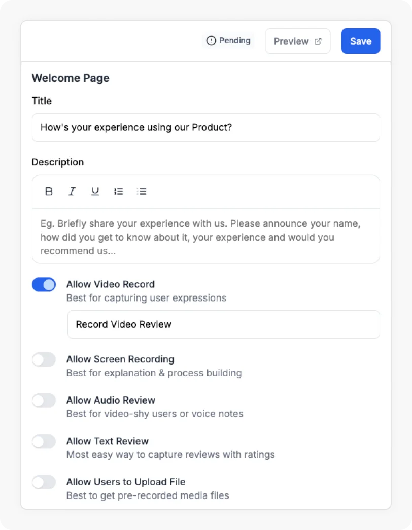 Video Testimonial service tool for everyone