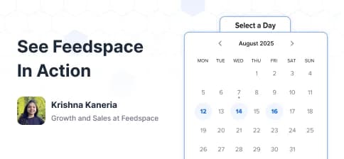 Book a demo with Feedspace to explore its features
