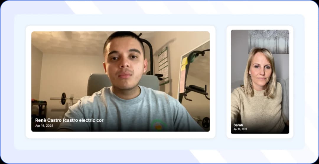 Video testimonials from customers collected through Feedspace