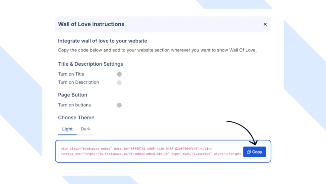 Embed reviews on your website
