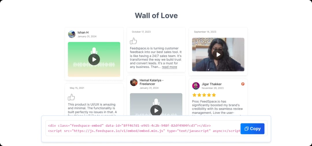 Showcase Your Reviews with the Embed Wall of Love