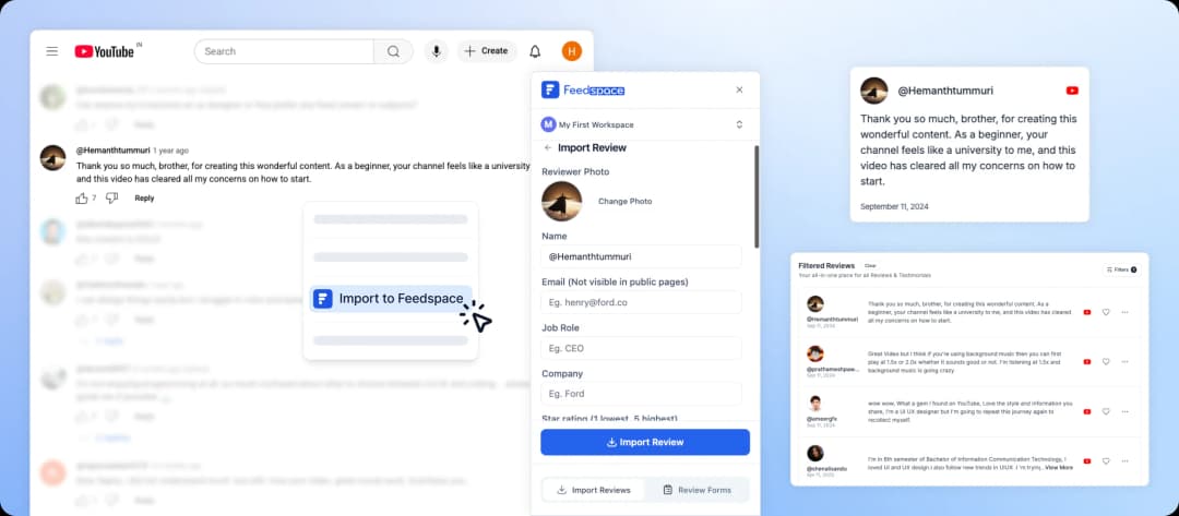 Import Reviews With Chrome Extension by Feedspace