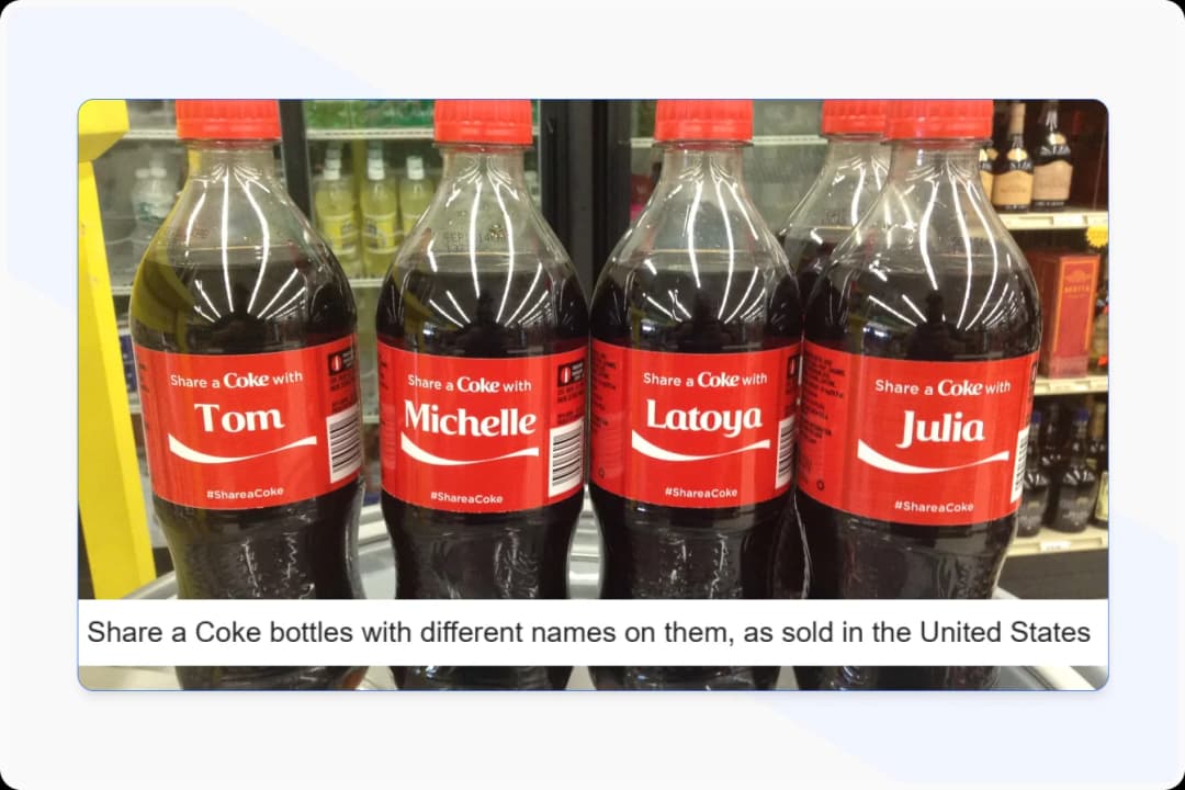 Coca Cola Share a Coke Campaign Encouraging User Participation