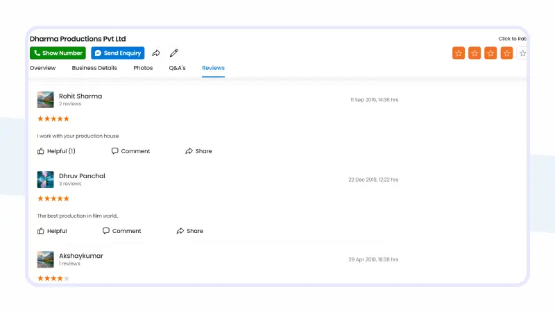 Positive feedback for a Dharma production