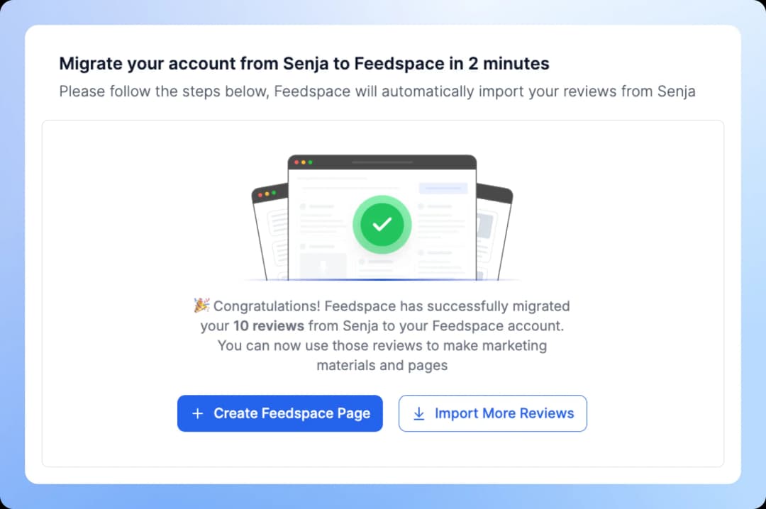 Migrate Reviews with Feedspace