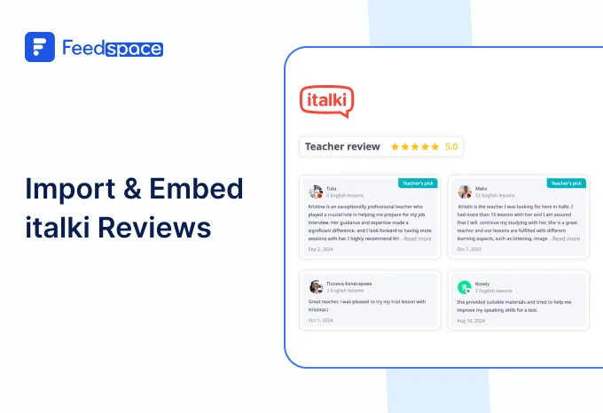 Blog: how to Import and embed Italki Reviews