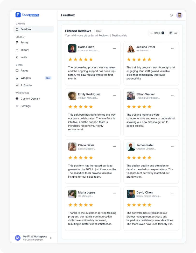 Step 3 – Manage and market your imported reviews