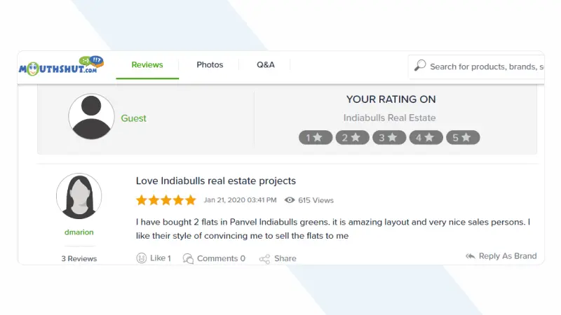 examples of positive feedback for Real estate industry