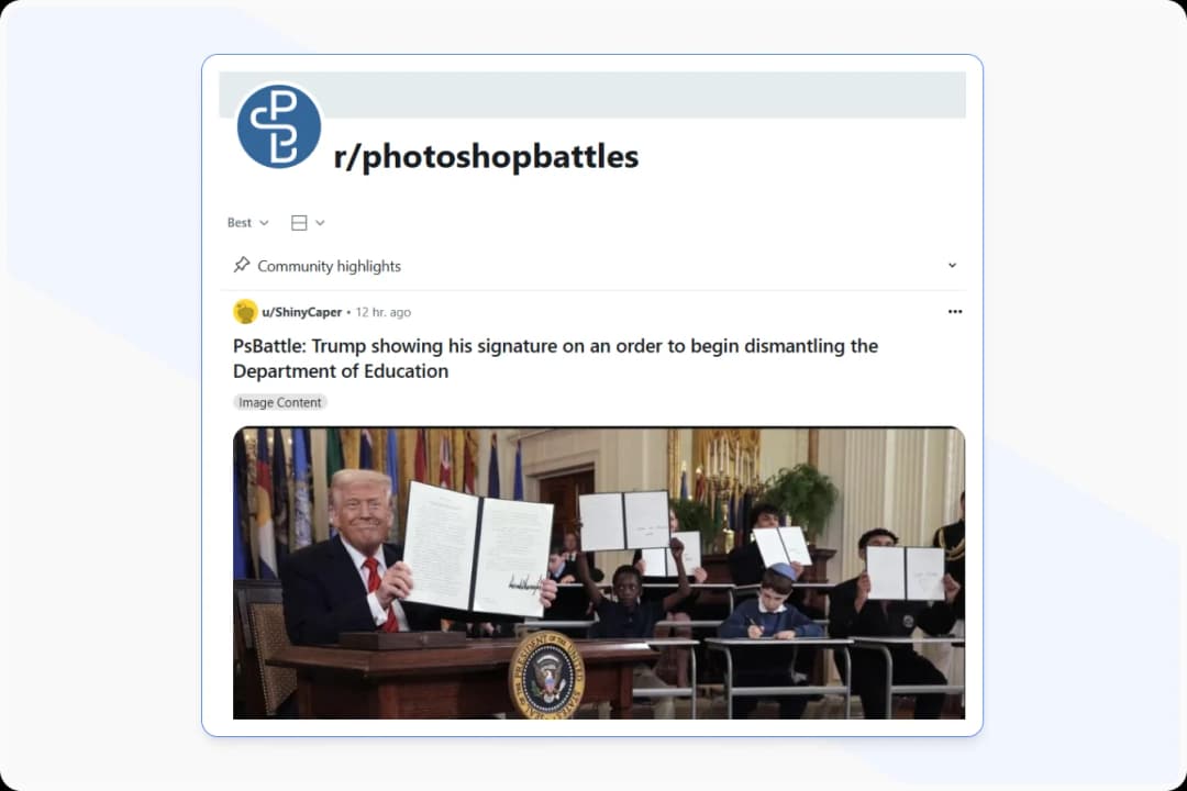 Creative User Generated Content from r/photoshopbattles Community