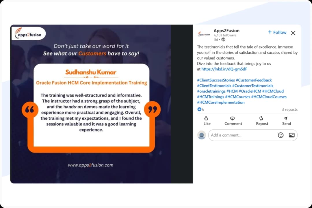 example of testimonial advertising