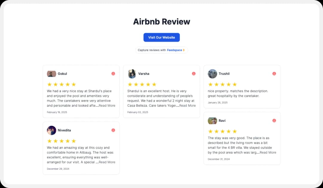 Create Wall of Love with Airbnb Reviews