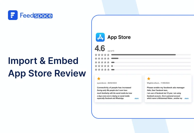 how to Import and embed App Store reviews