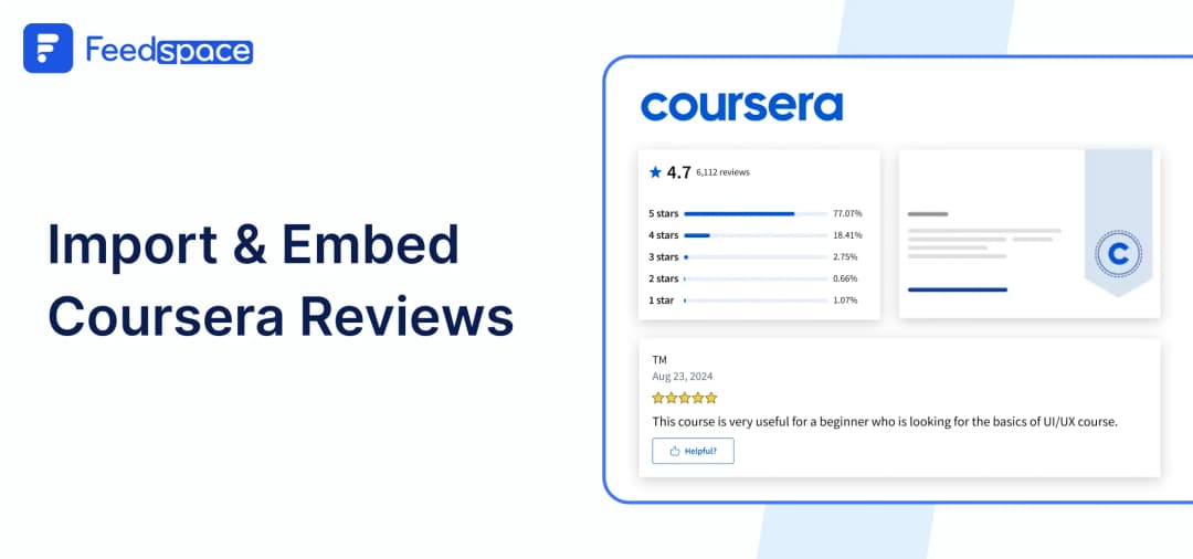 How to Import and Add Coursera reviews to your website