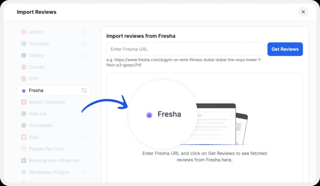 Supported Platforms to Import Reviews using Feedspace