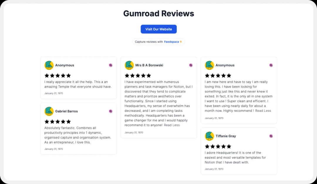 Create a Wall of Love using PeoplePerHour reviews