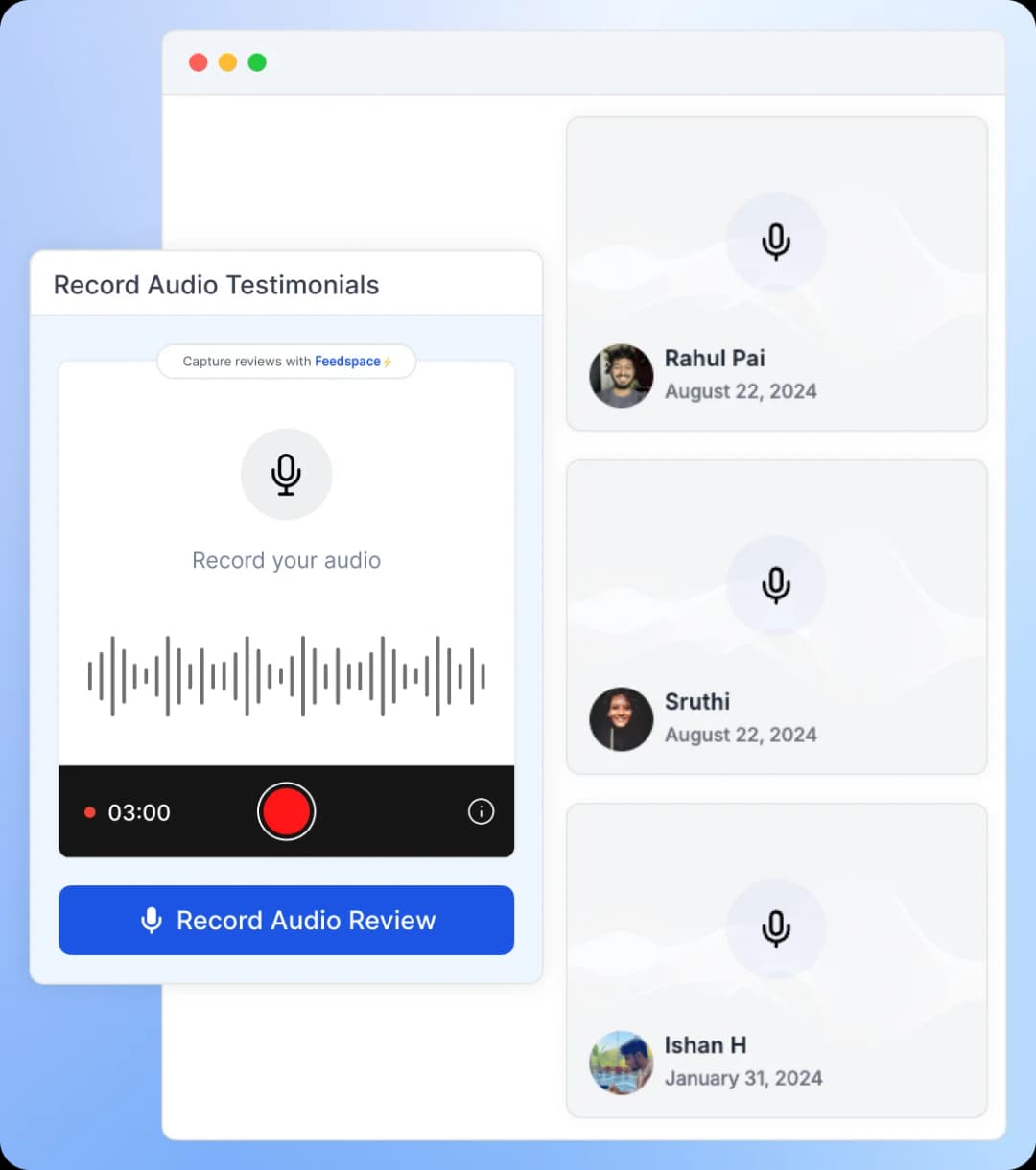Feedspace Audio Testimonials