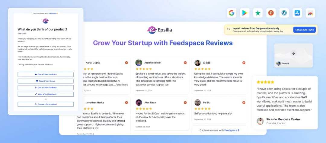 Feedspace for startup