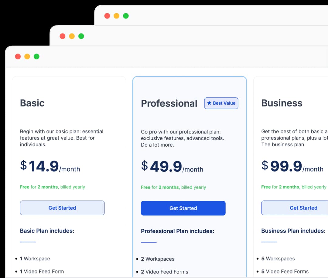 Video testimonial software pricing