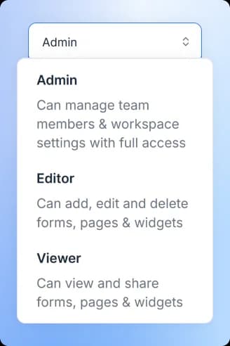 Manage levels of access