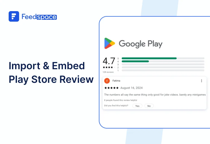 how to Import and embed Google Play store reviews