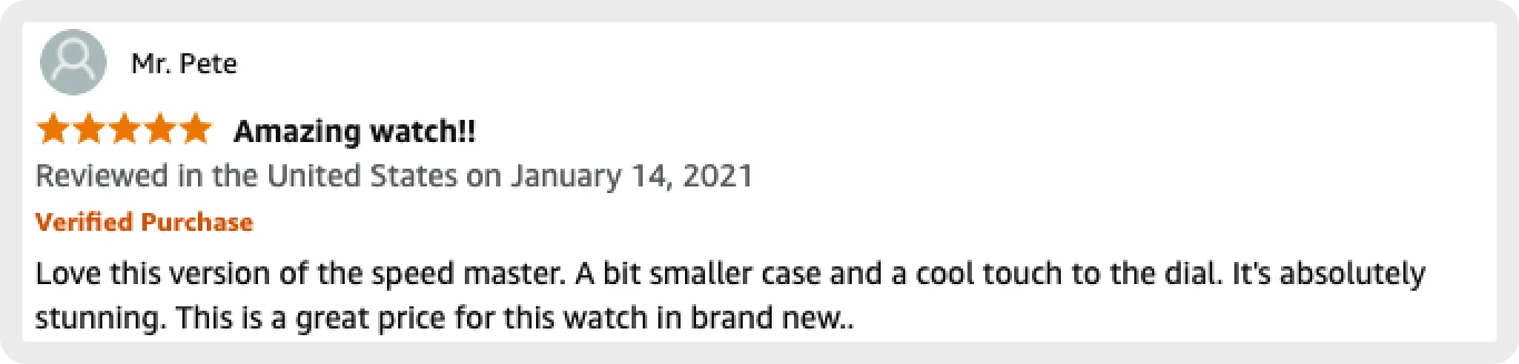 Mr. Pete's review of a speed master watch