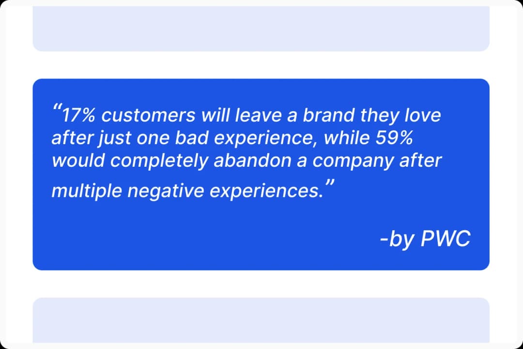 PWC quote highlighting importance of customer experience