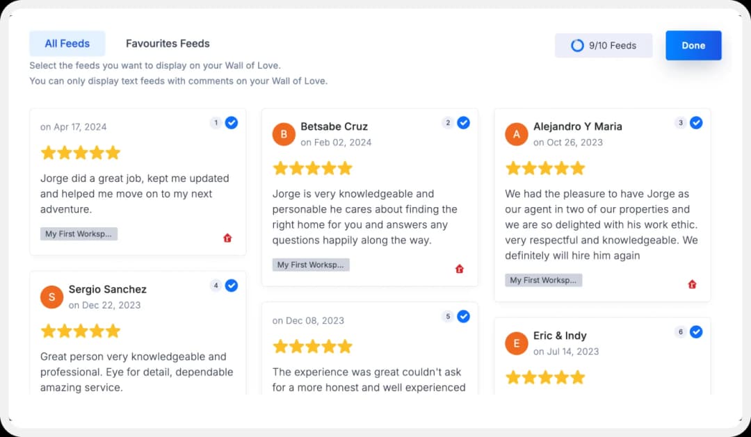 Adding Realtor.com reviews to website using Wall of Love