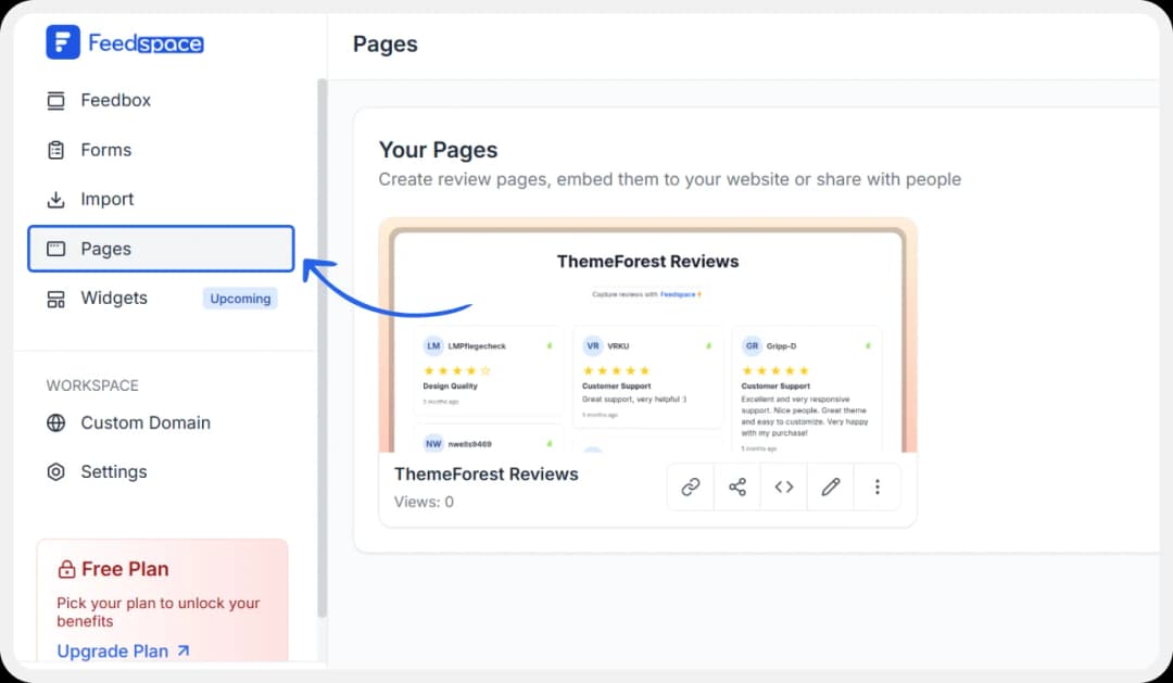 Select the Page option