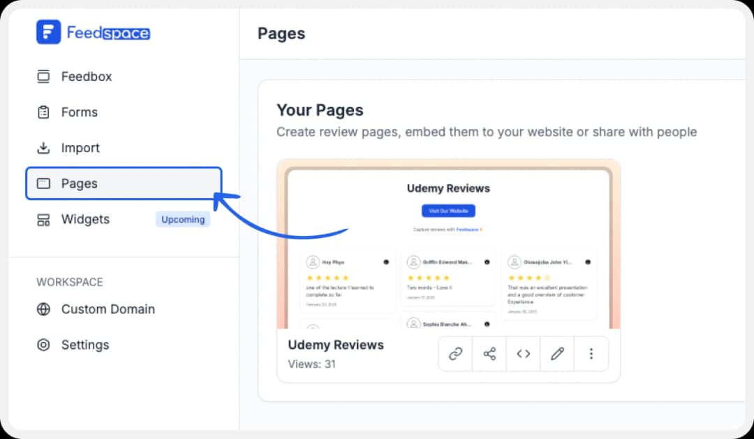 Promote button on the dashboard