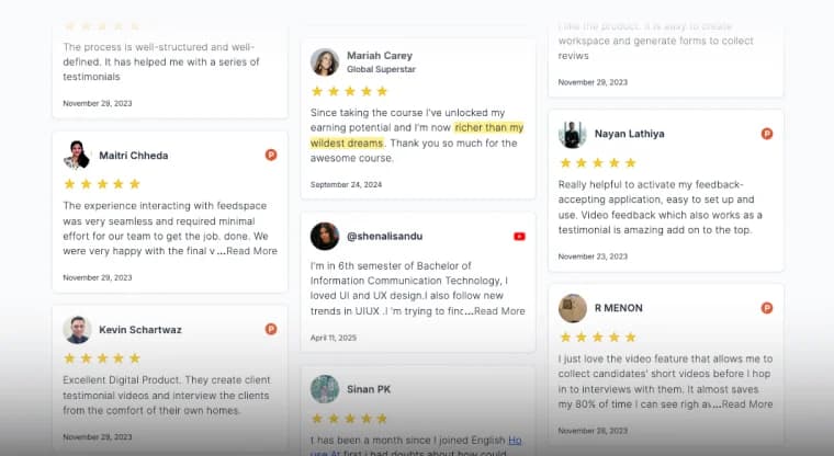Up Down Maquee Widgets by Feedspace