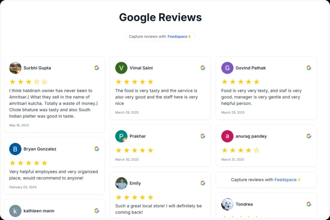 Add Google reviews to your website