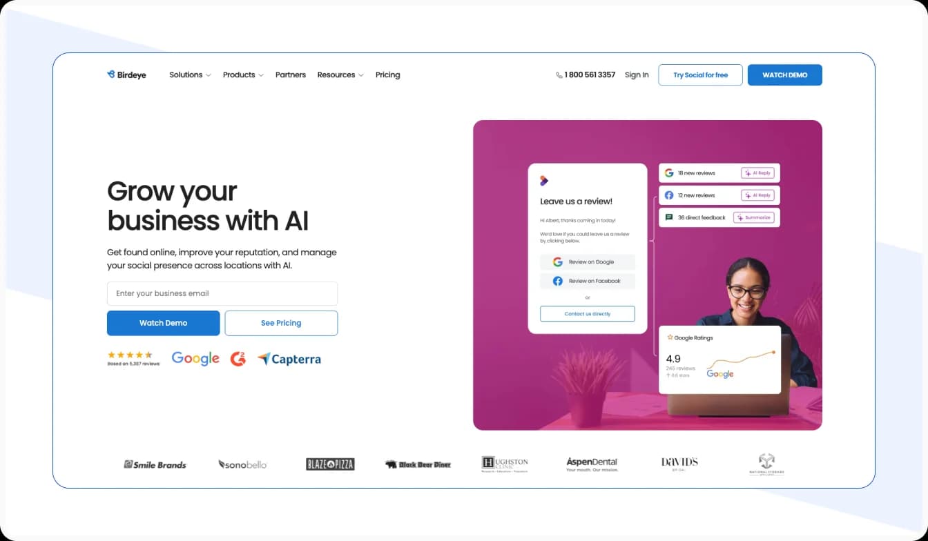 Birdeye reputation management software
