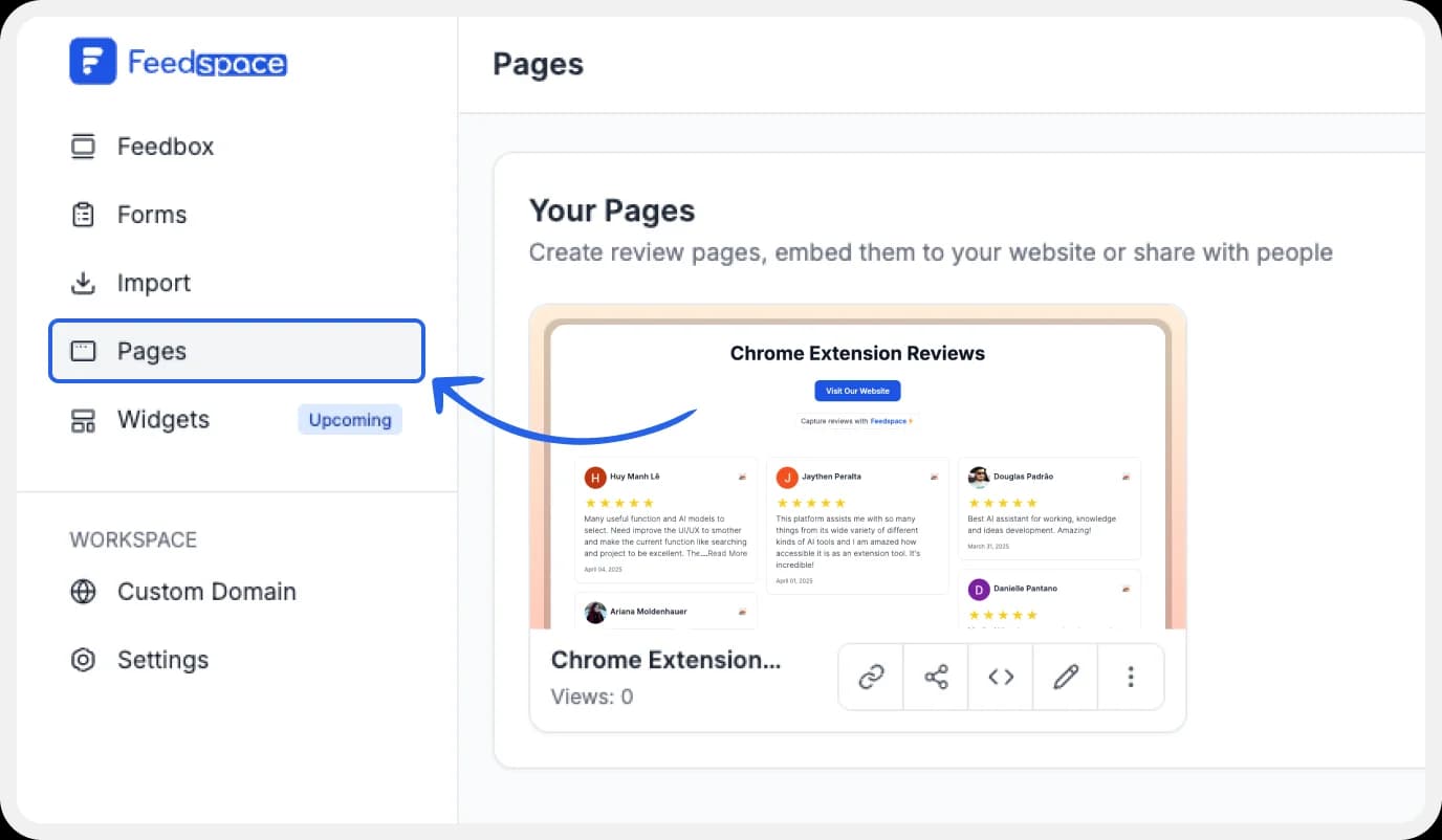 Go to the pages to select the Wall of Love