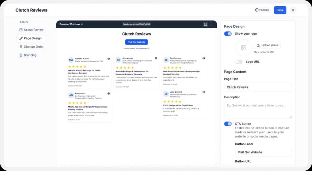 Customise Your Testimonial Wall of Love