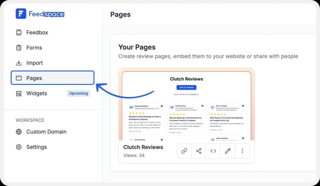 Go to the pages to select the Wall of Love