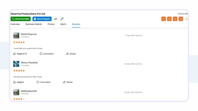 Positive feedback for a Dharma production