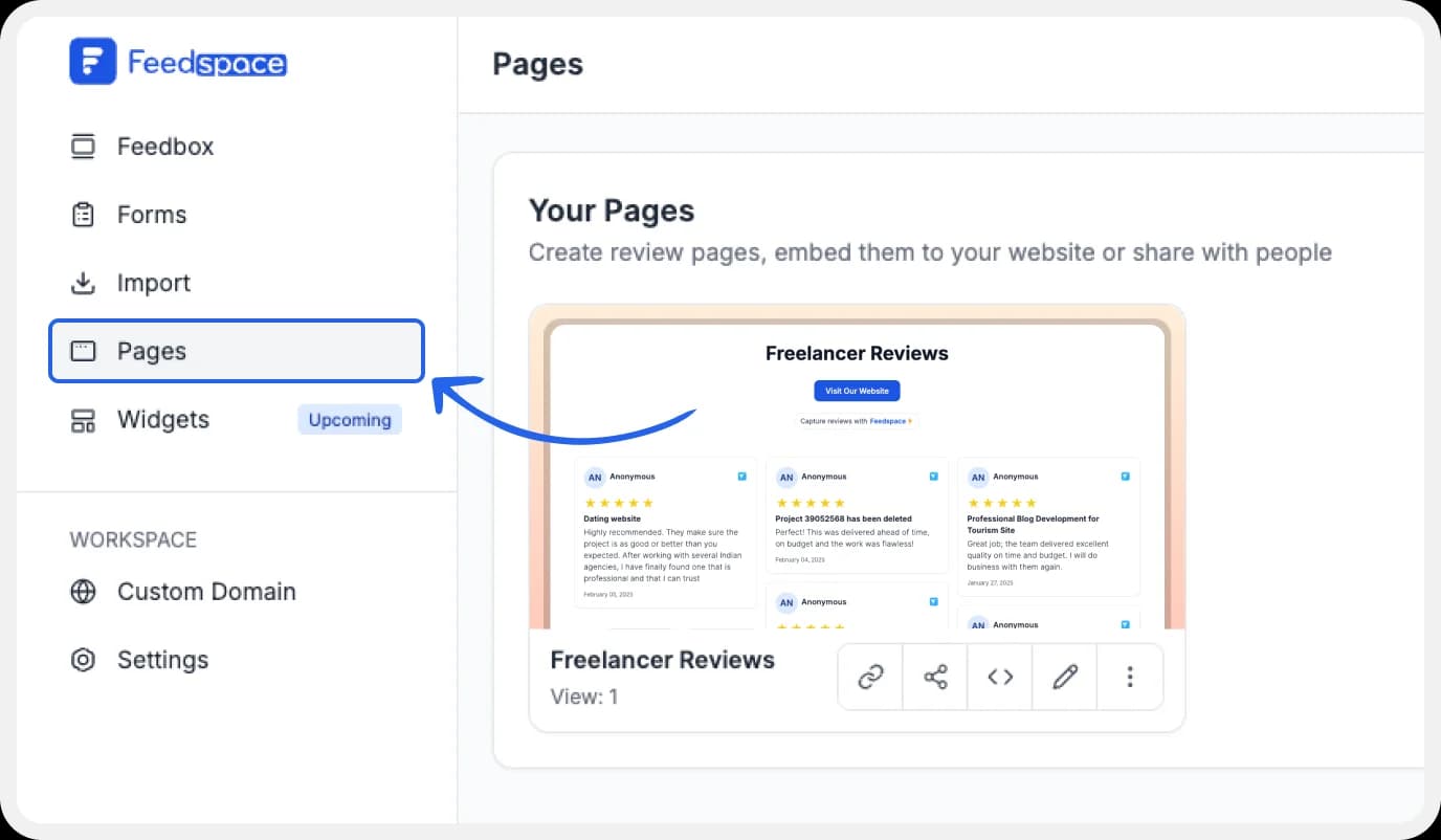 Go to the pages to select the Wall of Love