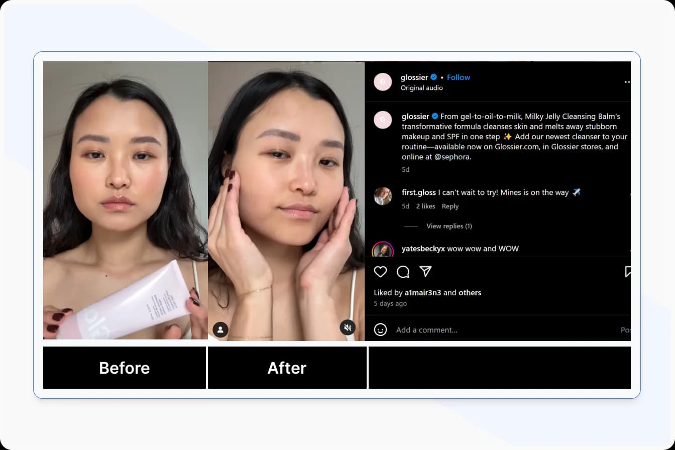 Glossier Transformation Stories