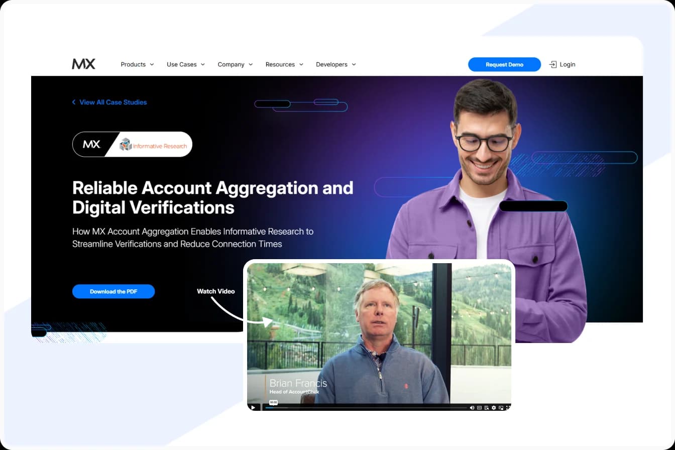 MX Technologies customer video testimonial
