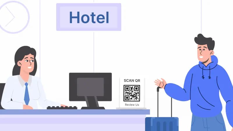 Use Google Review QR Card for hotel reviews