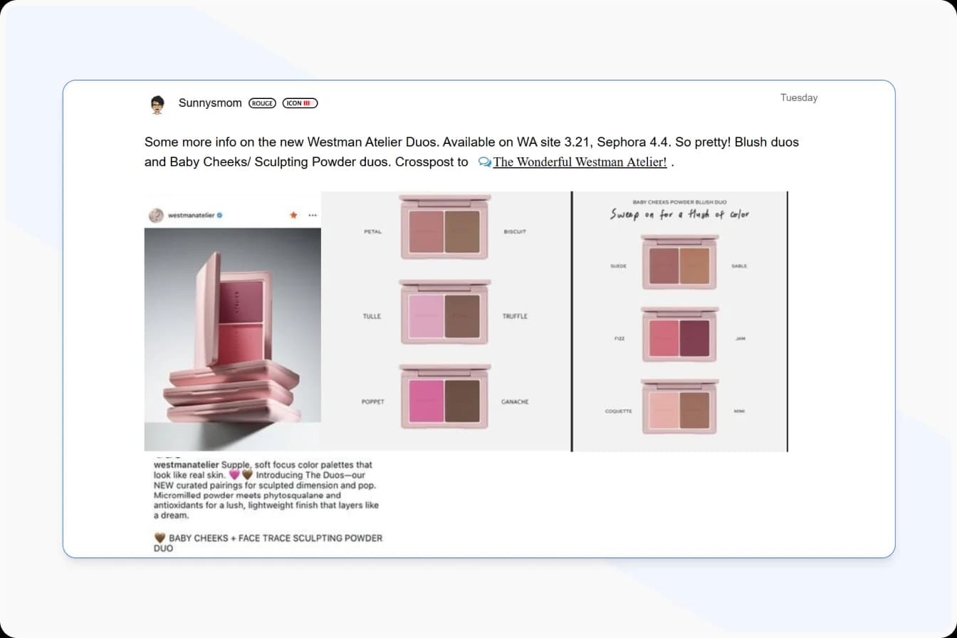 Sephora Beauty Insider Community Featuring Customer Reviews and Skin Types